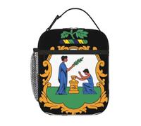 Saint Vincent and the Grenadines Emblème National Sac À Repas Pour Femmes Hommes Large Ouverture Portable Poche Boîte À Repa Adultes Sac À Repas Enfants Pique-Nique Plage