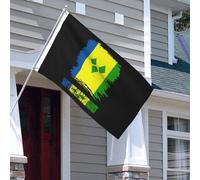 Saint-Vincent-Et-Les-Grenadines Drapeau Couleurs Vives Bannière Résistant Aux Intempéries Drapeau De Jardin Pour Extérieur Vacances Pelouse 3X5Ft