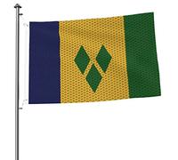 Saint-Vincent-Et-Les-Grenadines Garden Flag Durable Drapeaux Décoratif Colorée Drapeaux De Jardin Décoration Pour Intérieure Porche Pelouse 90X152Cm