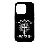 Sainte Bernadette, priez pour Nous, Sainte patronne catholique, dévotion Coque pour iPhone 15 Pro