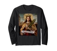 Sainte Catherine d'Alexandrie | Design catholique Saint chrétien Manche Longue
