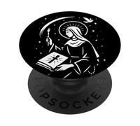 Sainte Catherine de Bologne Patron des Artistes Art Catholique PopSockets PopGrip Adhésif