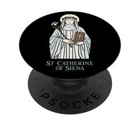 Sainte Catherine de Sienne Patron Catholique PopSockets PopGrip Adhésif