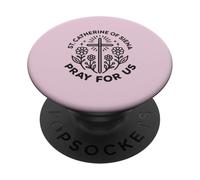 Sainte Catherine de Sienne prière de Foi de dévotion PopSockets PopGrip Adhésif