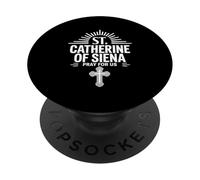 Sainte Catherine de Sienne Priez pour nous Catholique Chrétien PopSockets PopGrip Adhésif