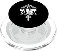 Sainte Catherine de Sienne Priez pour nous Catholique Chrétien PopSockets PopGrip pour MagSafe