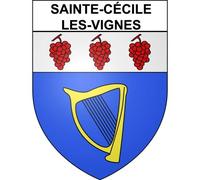 Sainte-Cécile-les-Vignes 84 ville sticker blason écusson autocollant adhésif - Taille : 17 cm
