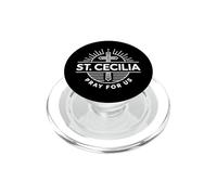 Sainte Cecilia Patron des Musiciens prient pour Nous PopSockets PopGrip pour MagSafe