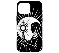Sainte Claire d'Assise Saints Catholiques Eucharistie Coque pour iPhone 16 Pro Max