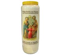 Sainte Famille de Nazareth Bougie de prière en pot Neuvaine 18 x 7 cm 100% Légumes Combustion 9 jours - 216 heures