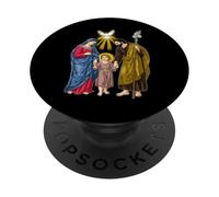 Sainte Famille. Jésus, Vierge Marie Et Saint Joseph PopSockets PopGrip Adhésif