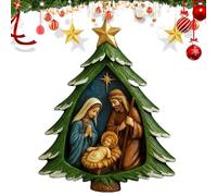 Sainte Famille Pendant - Nativité Scène de Noël Ornement de l'arbre de Noël décor Religieux chrétien, Accent Suspendu sacré, décoration Festive, Souvenir Spirituel | Décoration extérieure de c