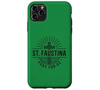Sainte Faustine Pray for Us Croix catholique Coque pour iPhone 11 Pro Max