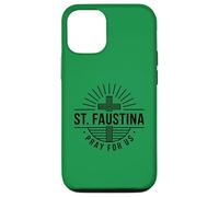 Sainte Faustine Pray for Us Croix catholique Coque pour iPhone 12/12 Pro