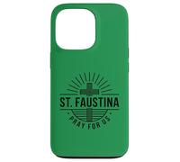 Sainte Faustine Pray for Us Croix catholique Coque pour iPhone 13 Pro