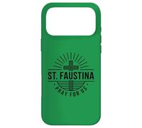 Sainte Faustine Pray for Us Croix catholique Coque pour iPhone 17 Pro Max
