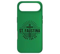 Sainte Faustine Pray for Us Croix catholique Coque pour iPhone Air