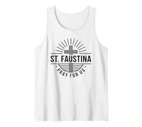 Sainte Faustine Pray for Us Croix catholique Débardeur