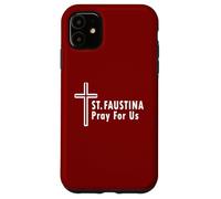 Sainte Faustine Pray for Us Divine Mercy Cross Coque pour iPhone 11