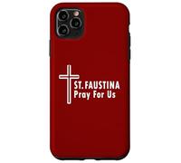 Sainte Faustine Pray for Us Divine Mercy Cross Coque pour iPhone 11 Pro Max