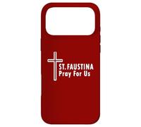 Sainte Faustine Pray for Us Divine Mercy Cross Coque pour iPhone 17 Pro Max