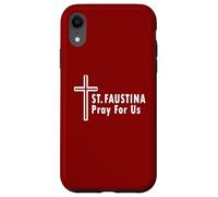 Sainte Faustine Pray for Us Divine Mercy Cross Coque pour iPhone XR