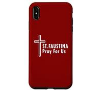 Sainte Faustine Pray for Us Divine Mercy Cross Coque pour iPhone XS Max