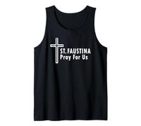 Sainte Faustine Pray for Us Divine Mercy Cross Débardeur