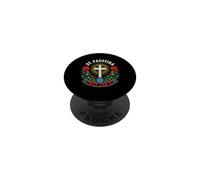 Sainte Faustine Priez pour Nous Floral Catholique PopSockets PopGrip Adhésif