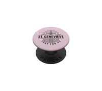 Sainte Geneviève Priez pour Nous Catholic Cross Faith PopSockets PopGrip Adhésif