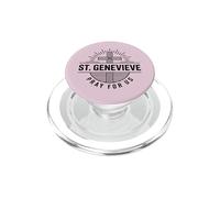 Sainte Geneviève Priez pour Nous Catholic Cross Faith PopSockets PopGrip pour MagSafe