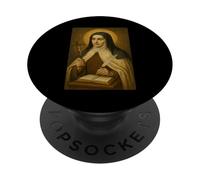 Sainte Icône catholique de Sainte Thérèse d'Avila PopSockets PopGrip Adhésif