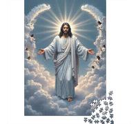 Sainte Image Puzzle 1000 Pièces pour Adultes Ange dans Les Nuages Jeu de Puzzle 1000 Pièces Décoration Détente Cadeau 70x50cm/1000pcs