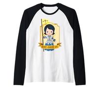 Sainte Jeanne d'arc pour Enfants - Jolie Fille catholique - Héros pour Femmes Manche Raglan