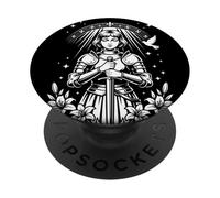 Sainte Jeanne d'arc Saints Catholiques Français PopSockets PopGrip Adhésif