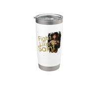 Sainte Jeanne d'Arc se bat comme une sainte catholique Gobelet isotherme en acier inoxydable double paroi
