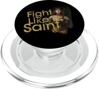 Sainte Jeanne d'arc se Bat comme Une Sainte catholique PopSockets PopGrip pour MagSafe