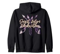 Sainte Kateri Tekakwitha Sainte Catholique Muguet des Mohawks Sweat à Capuche