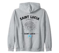 Sainte-Lucie Drapeau des Antilles Île Clam Mer des Caraïbes Sweat à Capuche