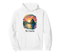 Sainte-Lucie Tropical Island Fun Ocean, Montagne, Sunset Vibes Sweat à Capuche