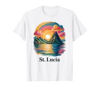Sainte-Lucie Tropical Island Fun Ocean, Montagne, Sunset Vibes T-Shirt
