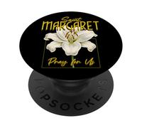 Sainte Marguerite-Marie d'Écosse, Lily Purity, Sainte catholique PopSockets PopGrip Adhésif