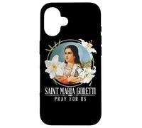 Sainte Maria Goretti Lis Saints Catholique Girls Pureté Coque pour iPhone 16