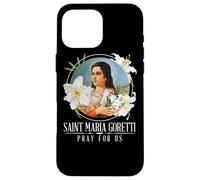 Sainte Maria Goretti Lis Saints Catholique Girls Pureté Coque pour iPhone 16 Pro Max