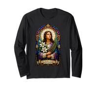 Sainte Maria Goretti Pray for Us Icône catholique Art Faith Manche Longue