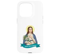 Sainte Maria Goretti Pureté Pure Vertue Catholique Saint Print Coque pour iPhone 15 Pro