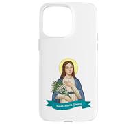 Sainte Maria Goretti Pureté Pure Vertue Catholique Saint Print Coque pour iPhone 15 Pro Max