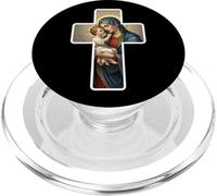 Sainte Marie avec bébé Jésus Christ Santa Maria Croix Icône PopSockets PopGrip pour MagSafe