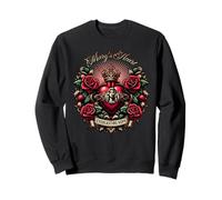 Sainte Marie Religieuse Dieu Chrétien Sainte Mère Jésus Roses Sweatshirt