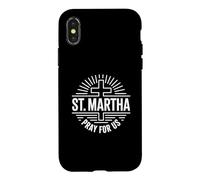 Sainte Marthe patronne de l'hospitalité Dévotion catholique Coque pour iPhone X/XS